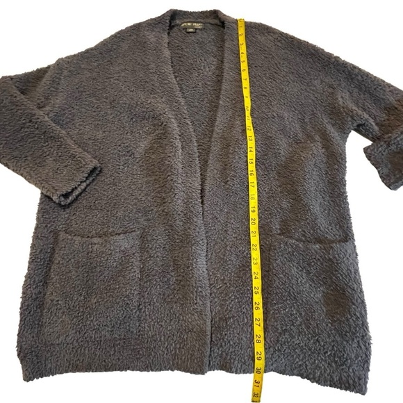 Barefoot Dreams Cozy Chic Longline Open Front Cardigan Sweater Pockets S/M - Picture 11 of 15